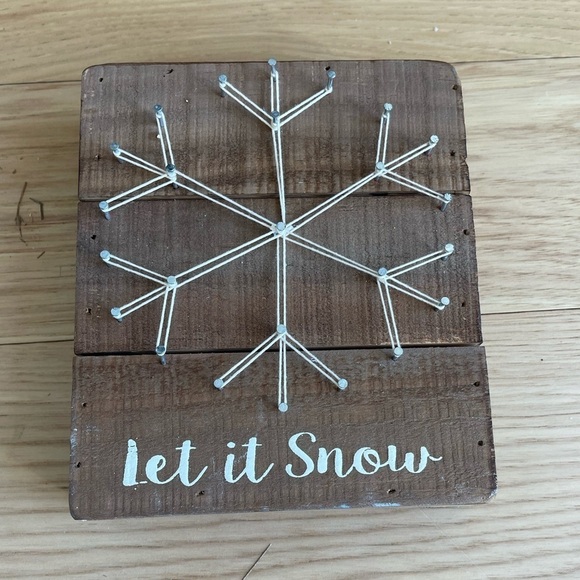 Other - "Let It Snow" Pin String Art Snowflake Sign